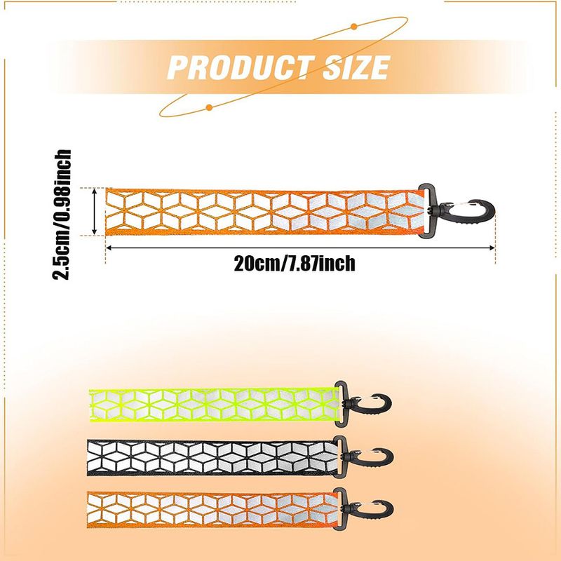 Reflective pendant pendant backpack running reflective keychain with hook reflective strip reflective tape_autovado.com