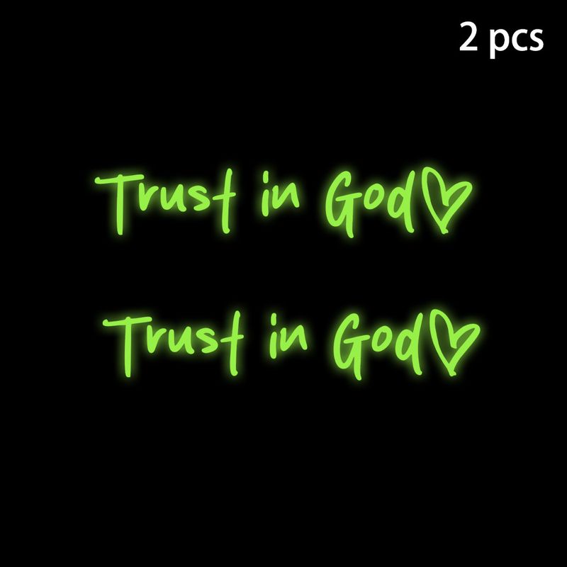 2 pack Trust in god car rearview mirror makeup mirror life faith decorative stickers_autovado.com