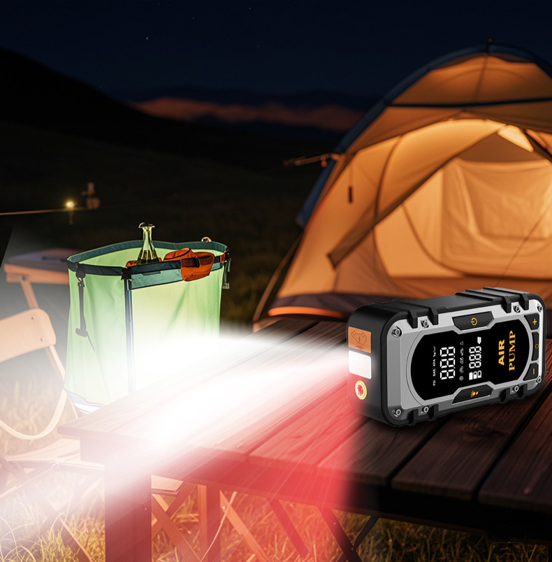 Car Emergency Jump Air Pump Integrated Multi-Function Portable Battery Ignition Starter Power Bank_autovado.com