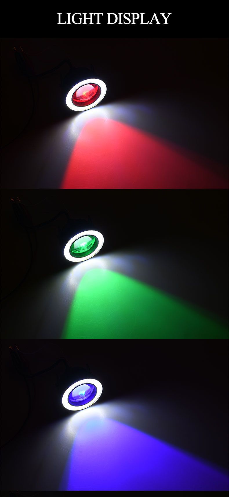 hot selling LED angel fog light RGB remote control front fog light 3.0/3.5 inch cob demon angel eye_autovado.com