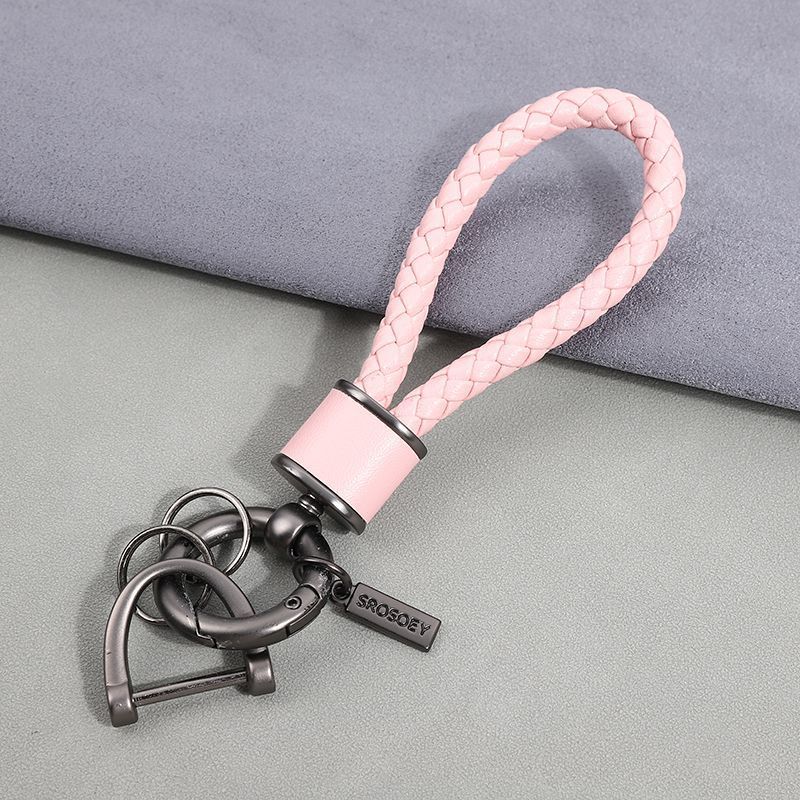 Car Key Chain Pendant Women's Men's High End Personality Creative Braided Leather Car Key Chain Cute Ins Internet Celebrity_autovado.com
