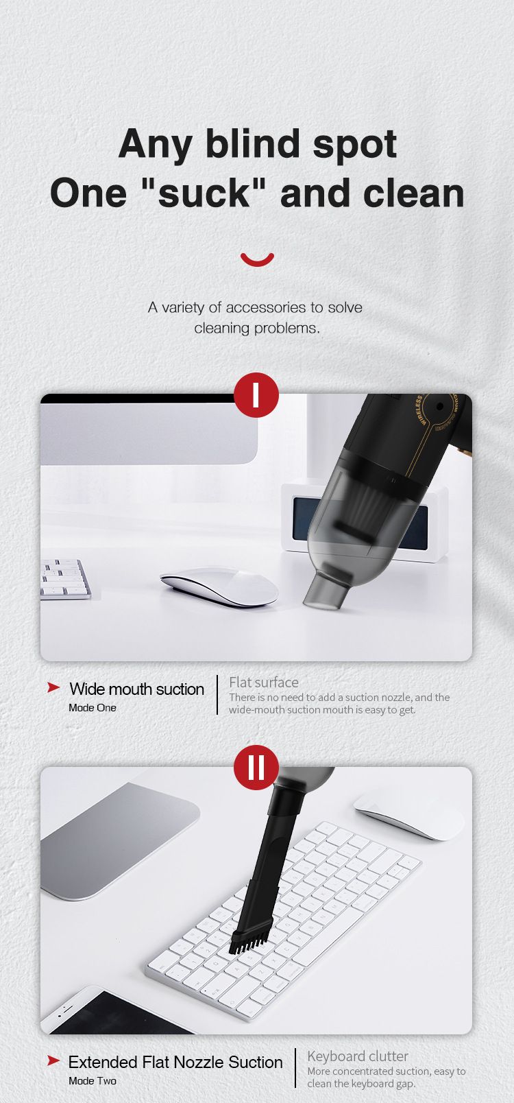 ACZT Portable Wireless Vacuum - Handheld High Power Dust Collector For Car & Home_autovado.com