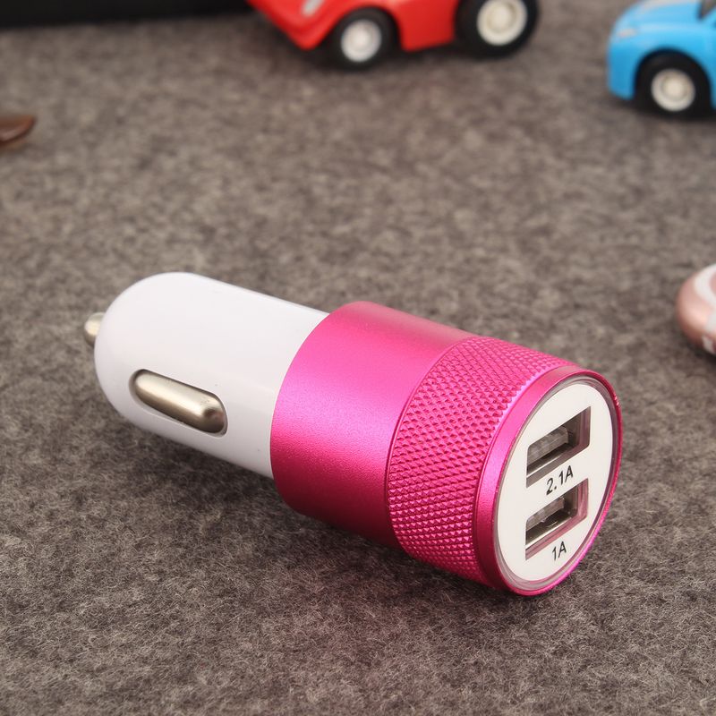 Small Steel Cannon Metal Dual USB Aluminum Alloy Charging 2.1A Tablet Smartphone Car Charger_autovado.com