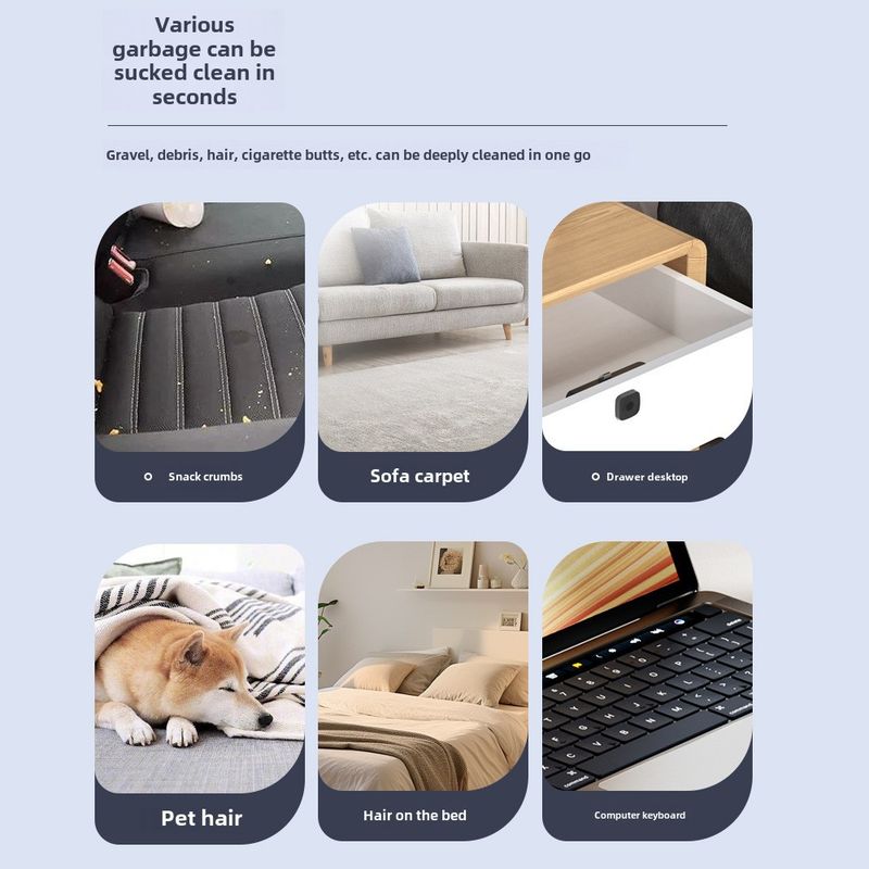 Car vacuum cleaner car wireless charging dual-purpose household small mini car high power strong suction inside the car_autovado.com