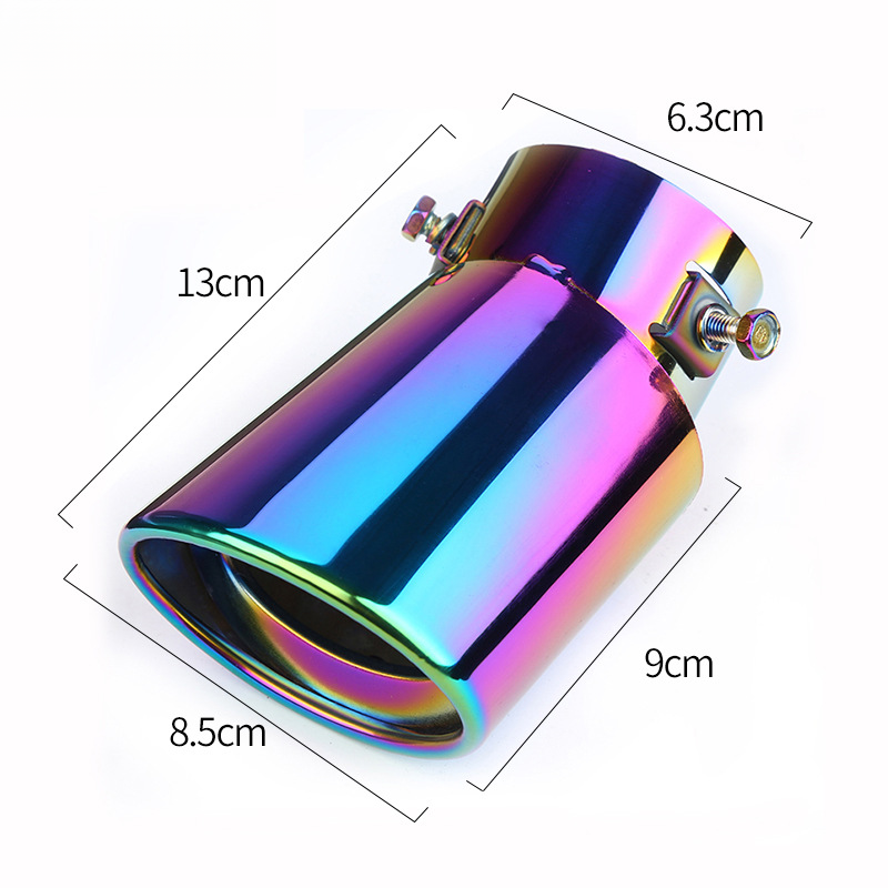 Stainless Steel Muffler Gas Cover Decoration Single Car Exhaust Pipe Universal Tail Throat_autovado.com
