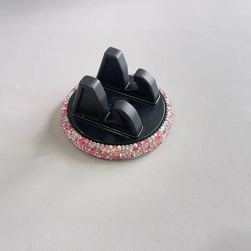 Diamond Studded Phone Holder For Cute Women, Horizontal And Vertical Screens, Center Console, Car Navigation Support_autovado.com