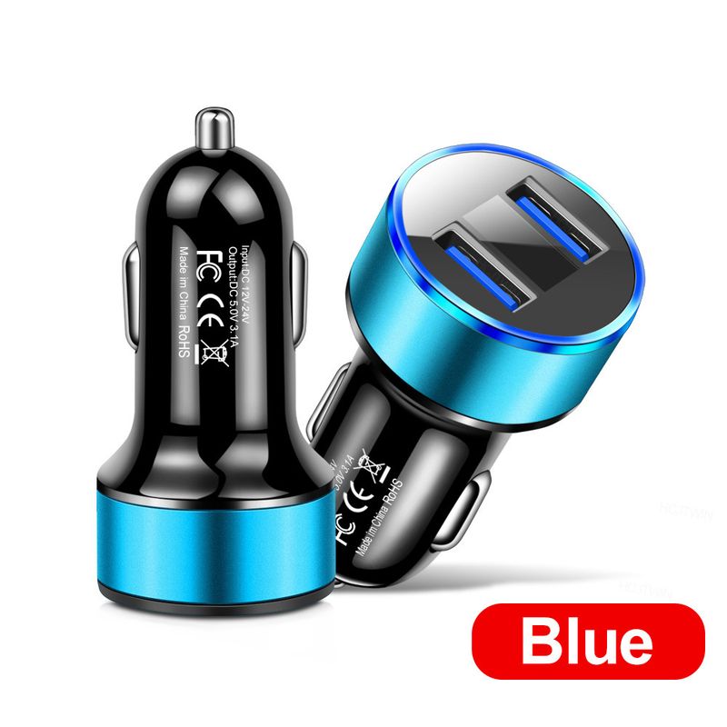 One To Two Cigarette Lighter Fast Head Multifunctional Flash Charging Aluminum Alloy LED Digital Display Car Charger_autovado.com