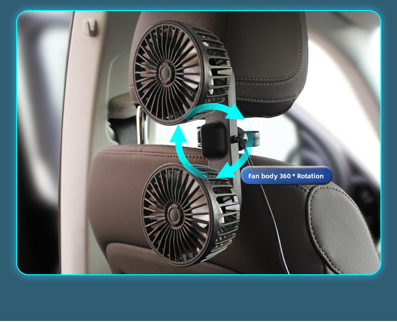 F4207 Rear Dual Head Fan USB Car Vehicle Use_autovado.com