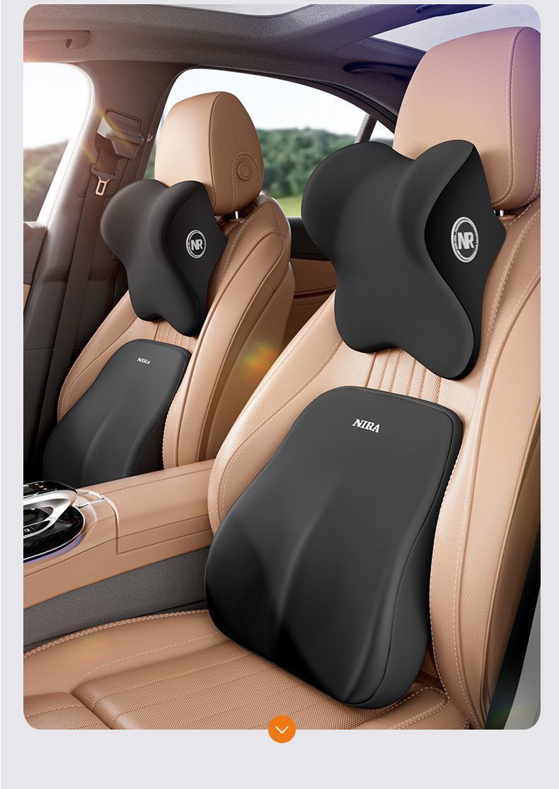 Car headrest lumbar support car neck pillow lumbar support seat integrated cushion back cushion car lumbar support seat suit_autovado.com