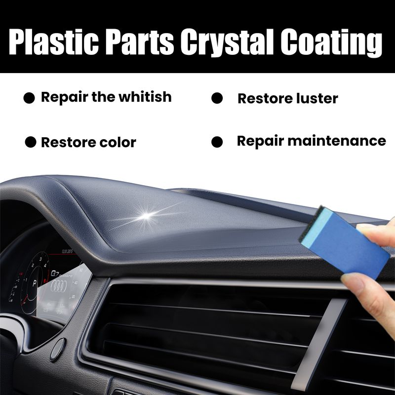 Rayhong 2pcs/setPlastic Retread Coating Automotive Interior Instrument Panel Seat Clean Dust Polishing Maintenance Coating_autovado.com