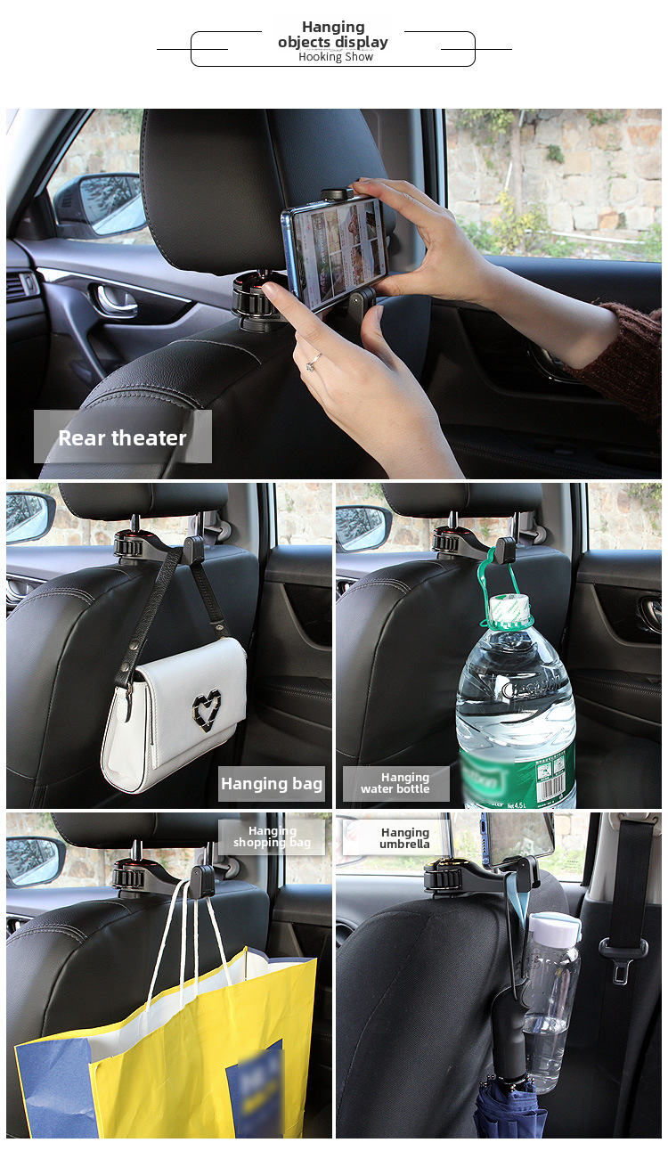 Flash G02 Bracket Phone Holder Locking Hook Personalized Car Creative In-Car Automotive Accessories_autovado.com