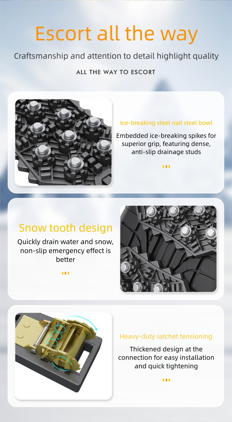 New Universal Cars, Off-Road Vehicles, SUVs, Crawler Snow Chains, Special Anti-Slip Chains For Car Tires_autovado.com