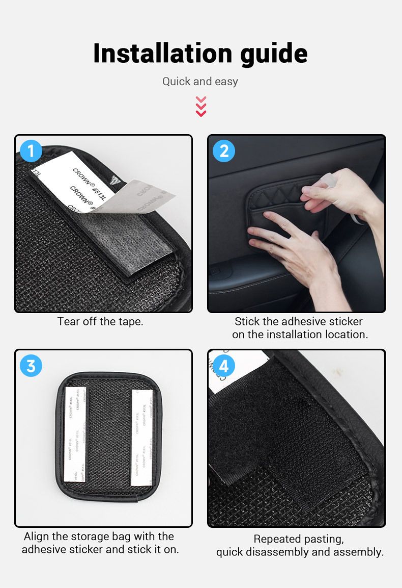 Car storage bag Sticker storage box Mobile phone bag sundries storage box Car interior supplies_autovado.com
