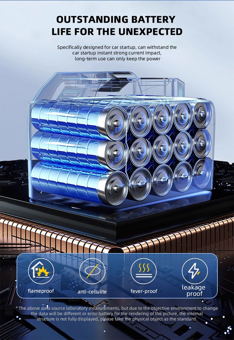 Jump Starter And Tire Inflator, 26000 MAh, Rechargeable USB Emergency Battery Booster With Air Compressor, Multiple_autovado.com