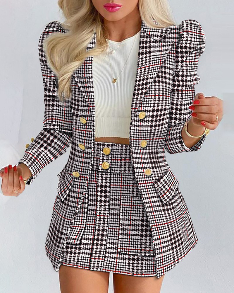 new women's clothing printing elegant temperament commuting slim suit suit_autovado.com