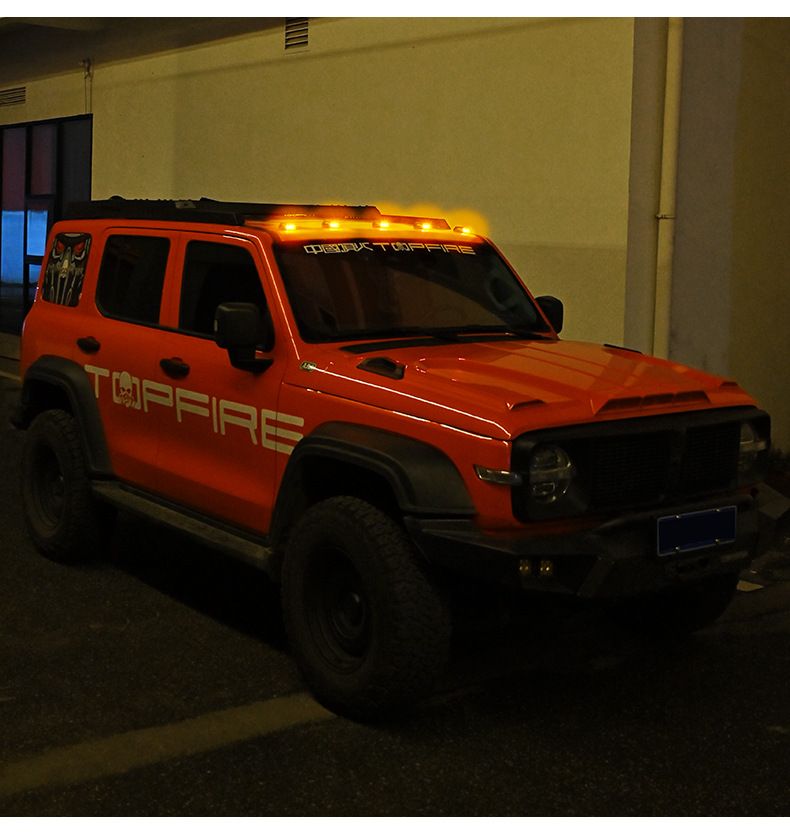 Solar Car LED Flashing Color Roof Mouse Modification No Wiring Remote Control Anti-Collision Warning Light_autovado.com