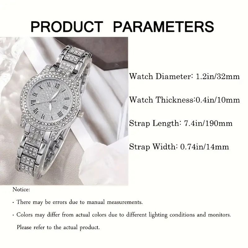 Women's watch five-piece set diamond women's watch ladies fashion Roman quartz watch wristwatch_autovado.com