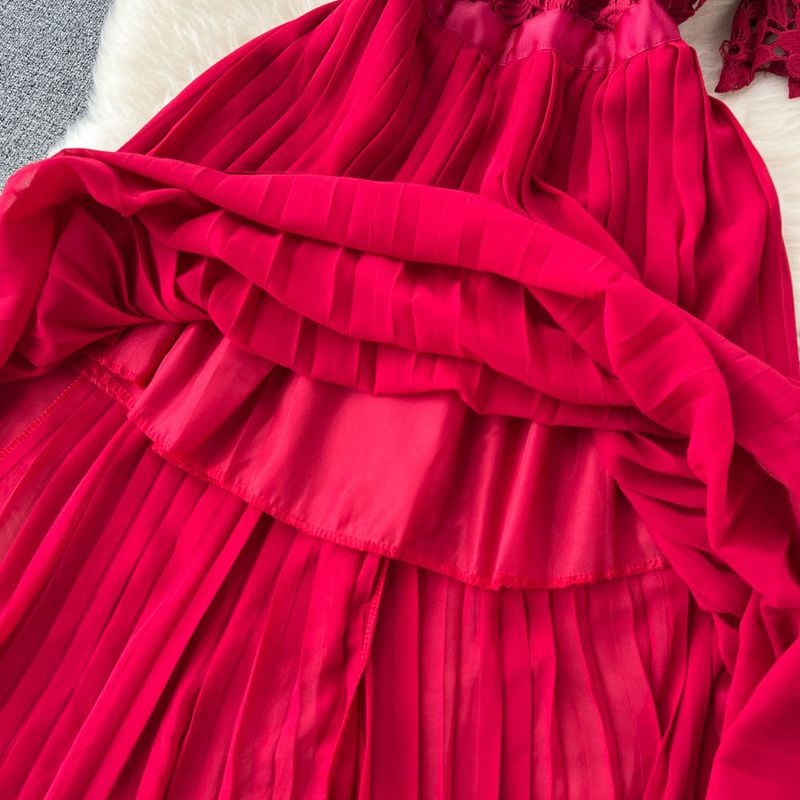 Women's Clothing High grade chic stunning red temperament dress_autovado.com