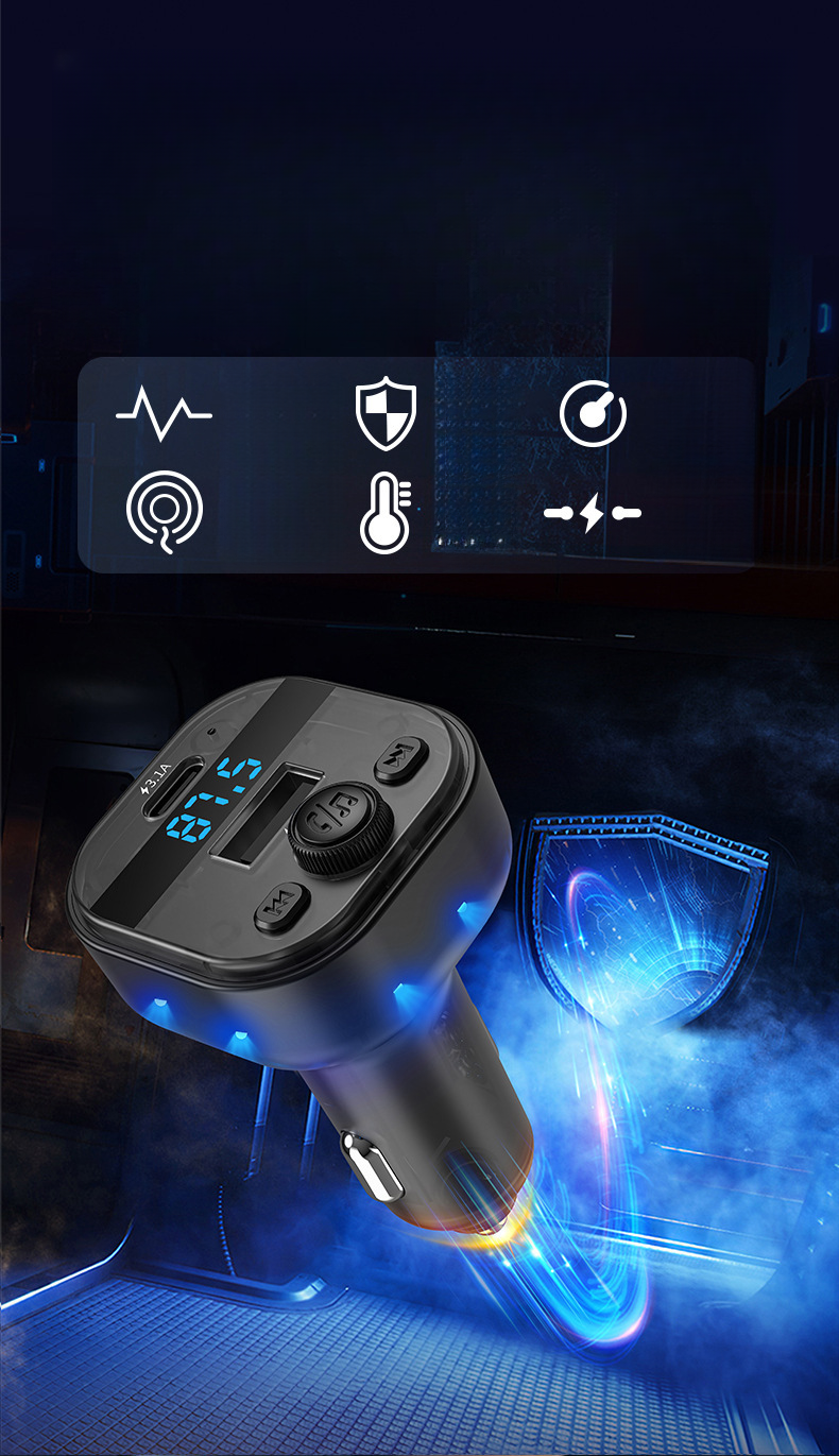 Car Bluetooth Player, MP3 Player With Charger, FM Transmitter, Car Charger_autovado.com