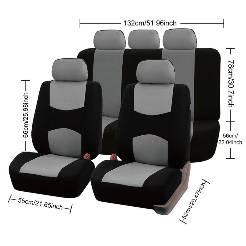 explosions polyester mesh car seat cover hot-selling universal suitable for five-seat models_autovado.com