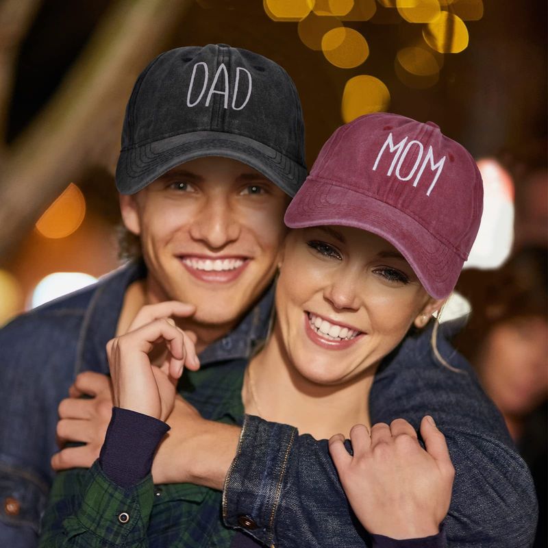 Unisex Washed cotton DAD MOM embroidered baseball cap vintage do old cap fashion couple Hip hop hat_autovado.com