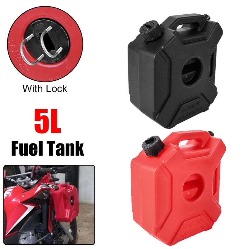 3L 5L Car Motorcycle Plastic Tank Spare Oil Refueling Can Gasoline Jug Motorbike Travel Self-Driving Auxiliary Fuel_autovado.com