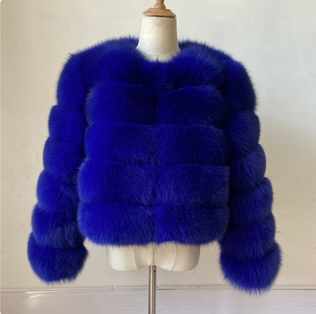 Women's Clothing fur coat fox fur patchwork winter thick warm long sleeve short fur coat_autovado.com