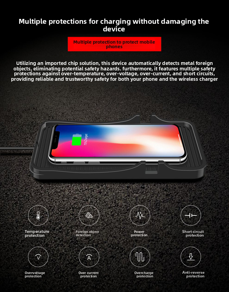 D7 Charger Dual-Use For Home And Car Navigation Model Anti-Slip Mat Modified With Wireless Charging_autovado.com