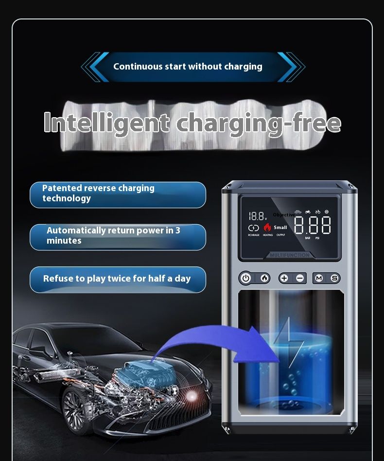 Car starting supply, inflation pump integrated machine, low power battery, device, emergency strong start, ignition_autovado.com