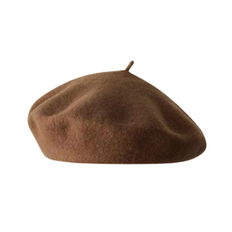 Hot Sale Stylish Chic Solid For Work And Party Winter Wool Hat Beret Hats Daily_autovado.com