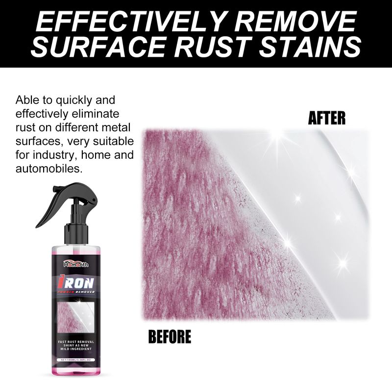 Homonth Wheel Paint Removal Iron Spray, Automobile Metal Rust Refurbishment Anti-Rust Care And Maintenance Cleaner_autovado.com