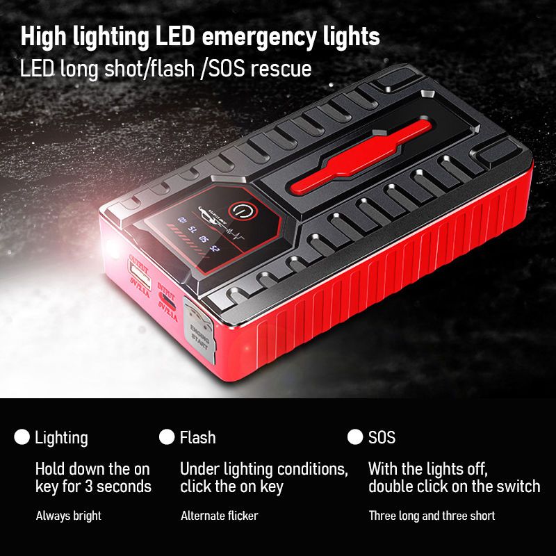 99800mAh Air Jump Emergency Start Pump Tire Jumper PowerBank Bank Starter Car Power Supply_autovado.com