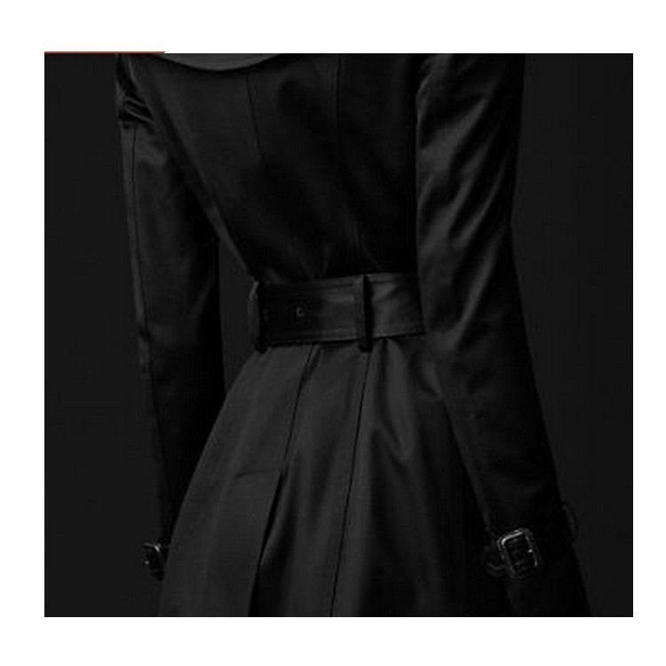 Women's Clothing Fashion Trend Double breasted Slim Long Windbreaker Women_autovado.com