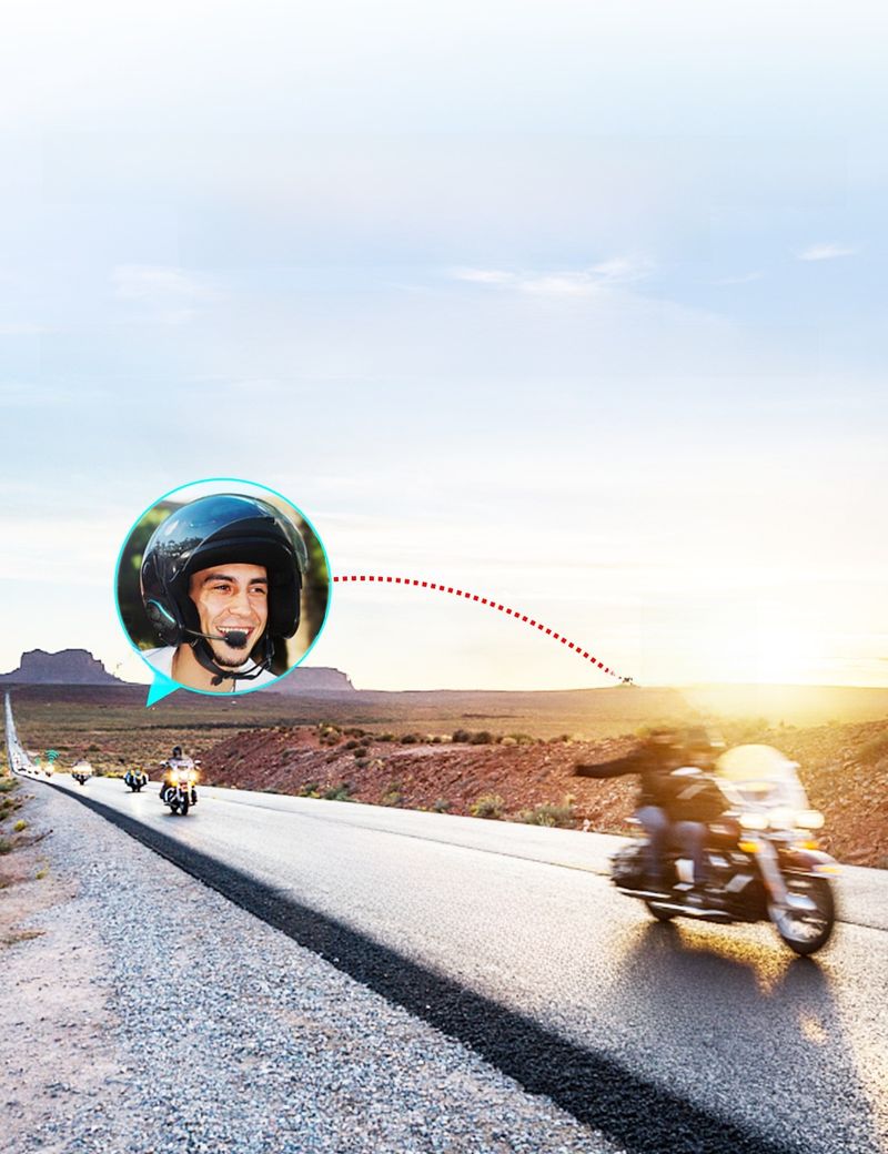 Classic cross-border HY02 helmet headset motorcycle helmet bluetooth headset helmet bluetooth headset 6 people 2K meters_autovado.com