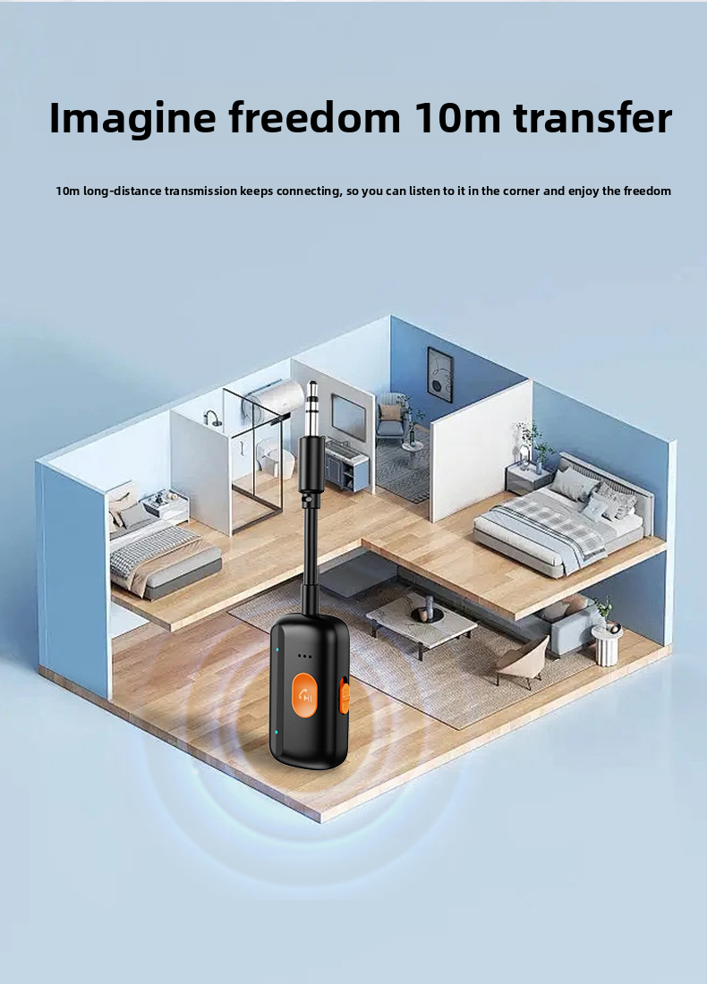 J55 AUX Car Two-in-One Audio Receiver Transmitter 5.4 Bluetooth Adapter_autovado.com