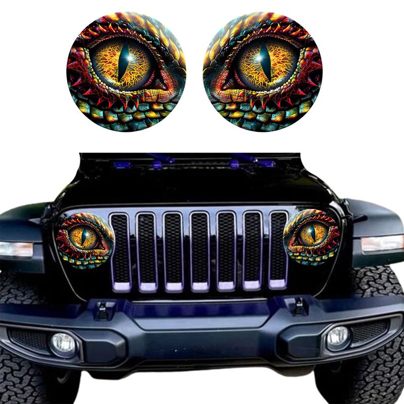 popular Beast Eyes Headlight Decals Pair off road vehicle light stickers_autovado.com