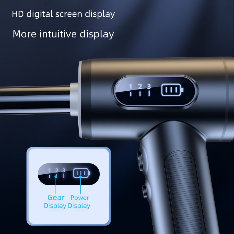 New dust blower blowing and suction integrated handheld high power 50000RPM portable vacuum cleaner for car with digital display_autovado.com