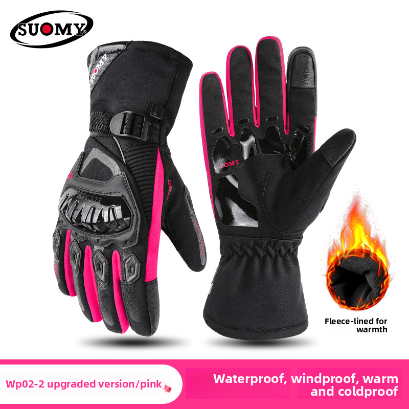 Winter Motorcycle Waterproof Warm All-Season Riding Motorbike Rider Anti-Fall Off-Road Thickened Long Gloves For Men_autovado.com