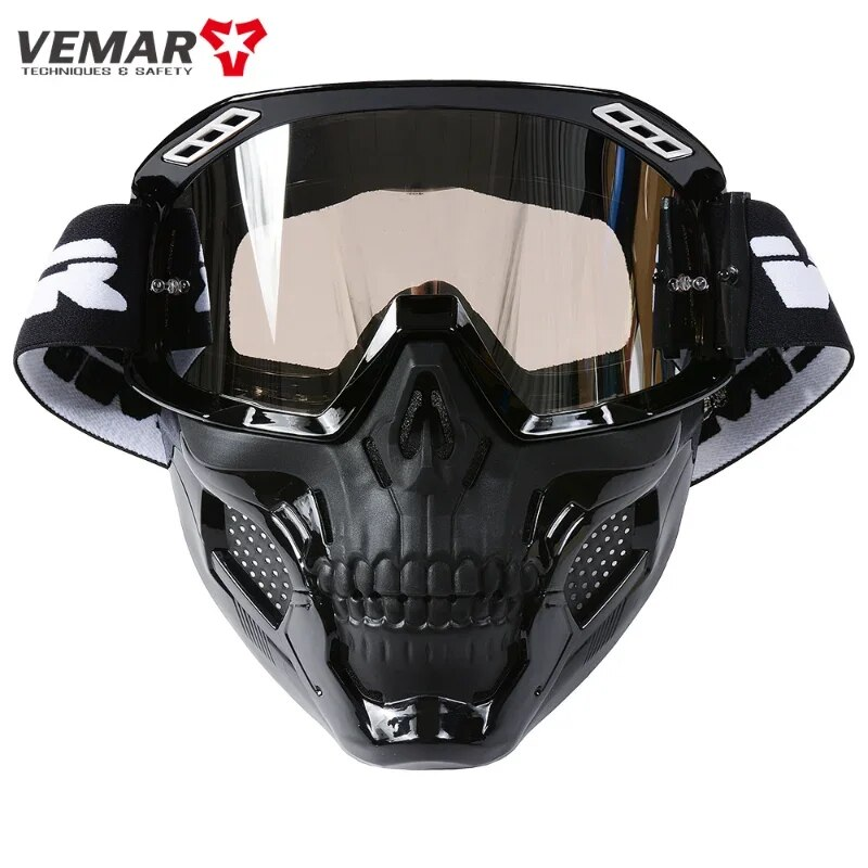 Motorcycle Anti-fog Detachable Skull Moto Face Mask Dust-proof Motocross Racing Helmet Protective Goggles_autovado.com
