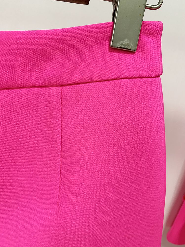 Women's Clothing Star Fashion Fluorescent Series Heavy duty Three dimensional Flower Decorated Short Suit Jacket_autovado.com