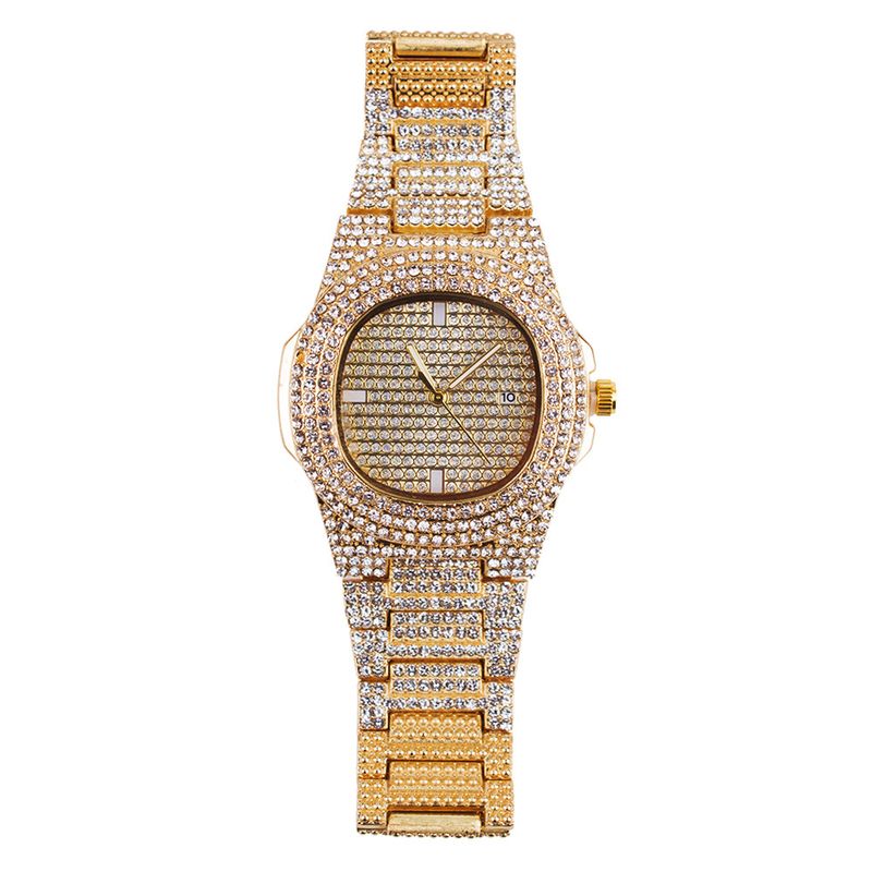 Diamond fashion watch set bracelet ladies wristwatch men_autovado.com