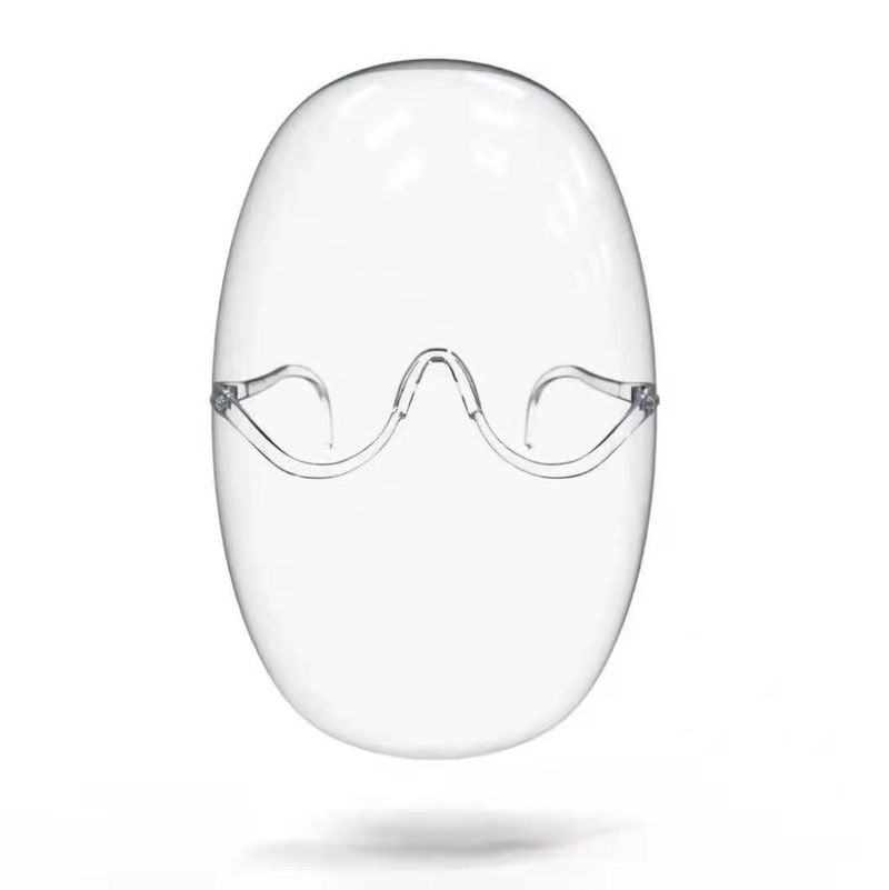 LazyZoom New Transparent Full Face Space Mask Extended Plastic Anti-Oil Cycling Shield_autovado.com