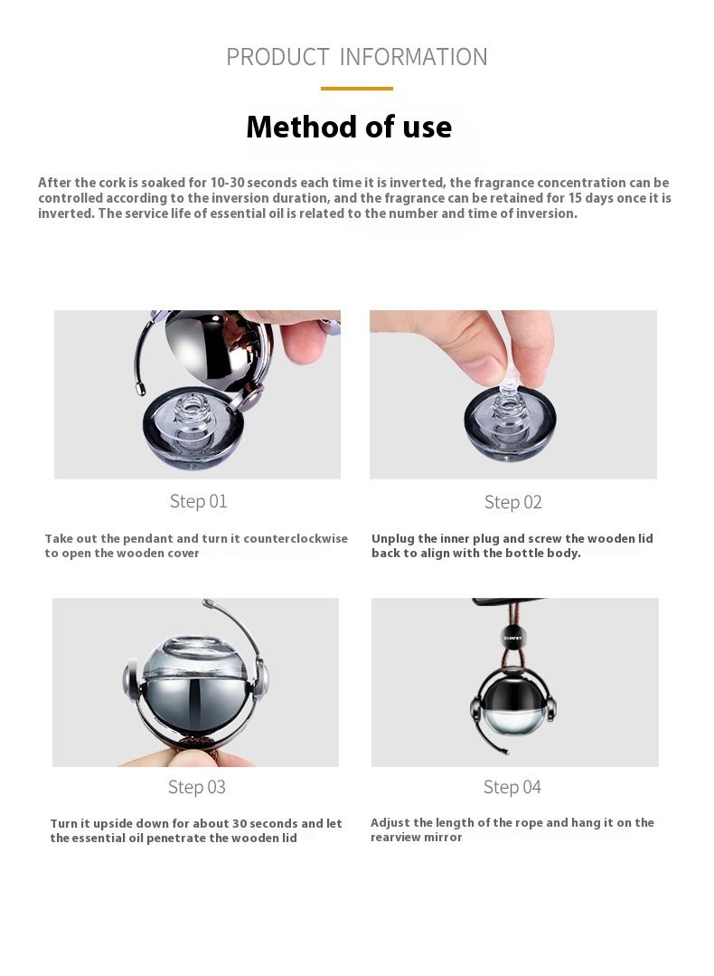 2024 New Creative Metal Pendant Car Perfume Pendant Car Perfume in Car Fragrance Bottle Essential Oil Fragrant Car Pendant_autovado.com