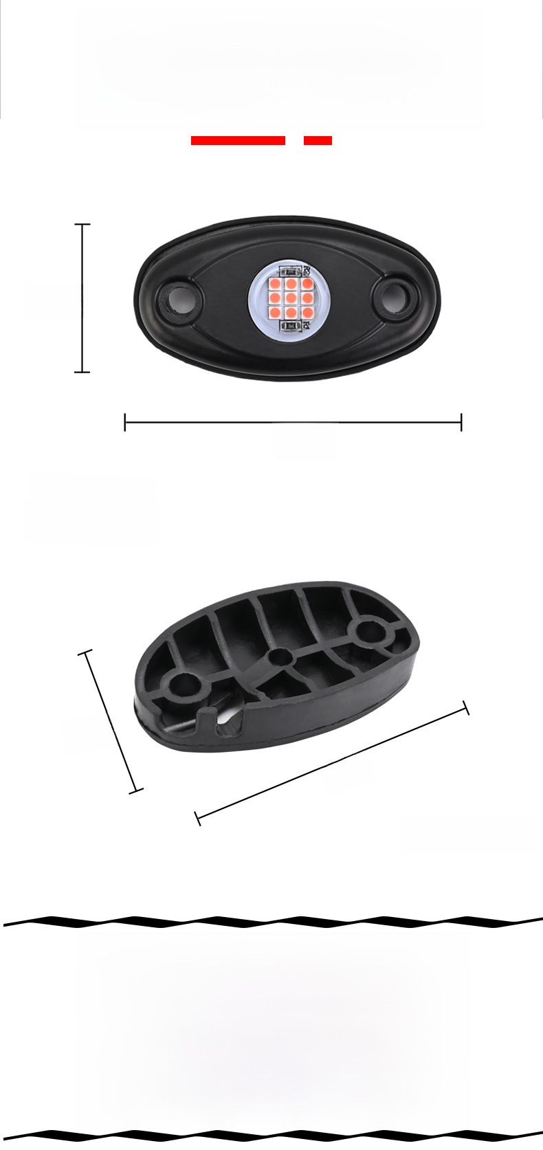 Car chassis light aluminum alloy off-road tank light LED9 light multi-color chassis modification light_autovado.com