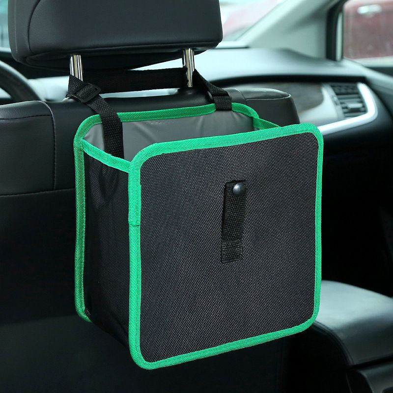 Folding car trash can hanging car sundries storage box car seat back storage bag storage bag outdoor_autovado.com