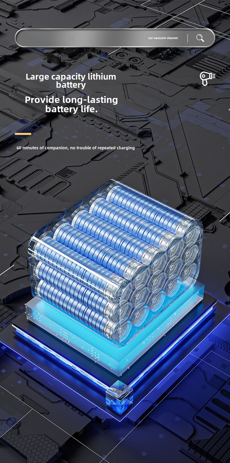 Car wireless vacuum cleaner multifunctional handheld large suction dust removal high power private car vacuum cleaner brushless_autovado.com