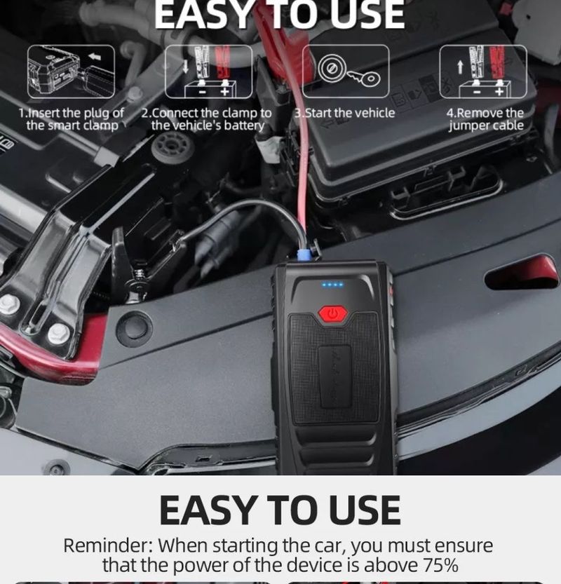 12V 99800mAh Tire Air Pump Booster Jumper Powerbank Jump Power Bank Portable Car Charger USB Emergency Starter Power_autovado.com