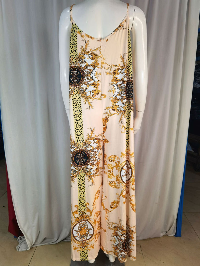 Women's Clothing new casual printed backless sexy jumpsuit_autovado.com