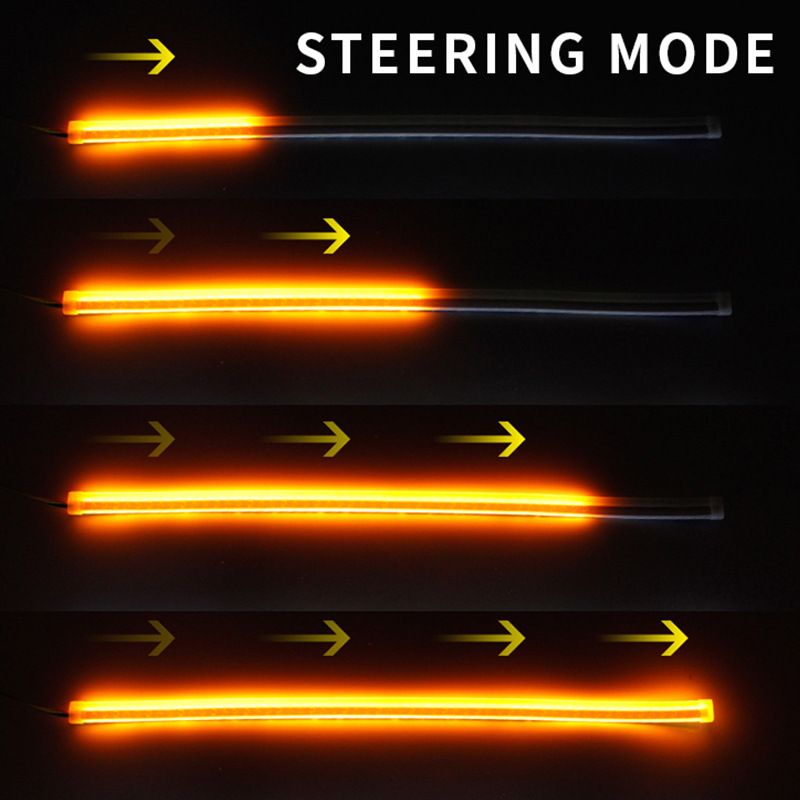 24V Dedicated Car Daytime Running Ultra-Thin Guide Strip Car-Specific White-Yellow Dual-Color Flowing Turn Signal Light_autovado.com
