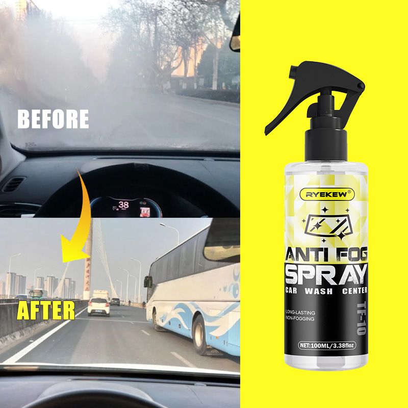 Ryekew Car Glass Front Windshield Long-Lasting Anti-Fog Rainproof Agent Waterproof Water-Repellent Cleaning Spray_autovado.com